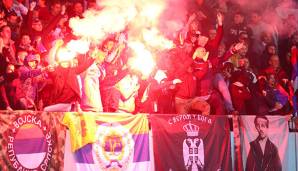 Serbische Fans zündelten beim WM-Qualifikationsspiel in Wien