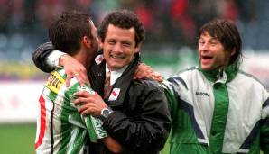 Platz 1, Heribert Weber - Trainer von 01. April 1998 bis 01. Mai 2000, Bundesliga-Spiele: 81, Punkteschnitt: 1,95.