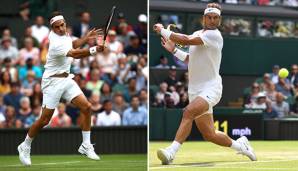 Roger Federer und Rafael Nadal im Wimbledon.