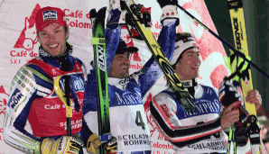 08.01.1998: Alberto Tomba gewinnt vor Thomas Sykora und Hans Petter Buraas