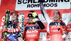 27.01.2004: Benjamin Raich gewinnt vor Manfred Mölgg und Kalle Palander