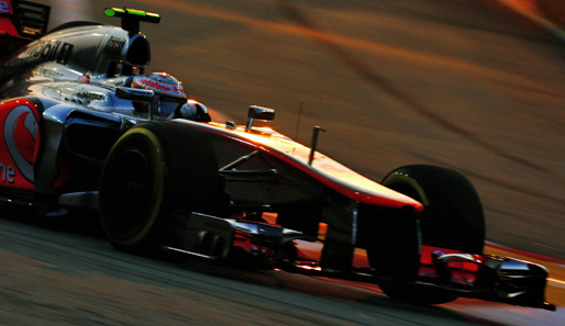 Lewis Hamilton fuhr in seinem McLaren in Singapur auf die Pole Position