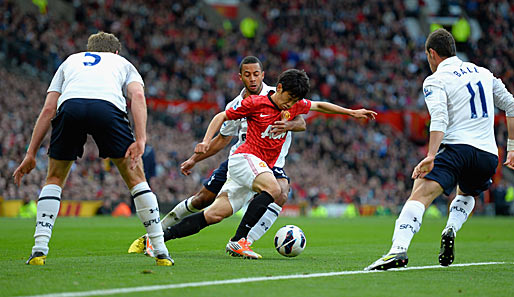 Shinji Kagawa musste mit Manchester United eine Pleite gegen die Spurs hinnehmen