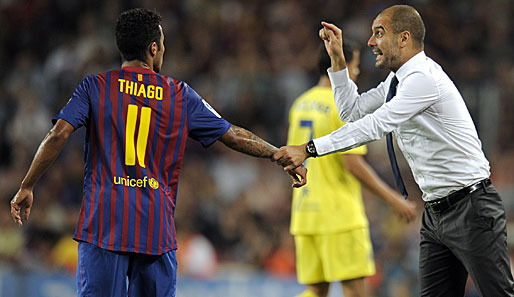 Thiago Alcantara und Pep Guardiola kennen sich bereits aus Barcelona