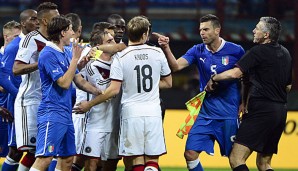 Hitzig war's zwischen Italien und Deutschland. Am Ende trennten sich beide Teams 1:1