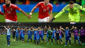 Wales erreichte bei der EM in Frankreich das Halbfinale, Island das Viertelfinale