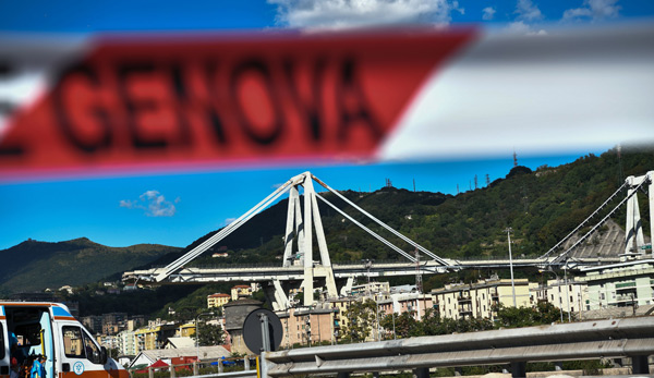 Bei einem Brückeneinsturz in Genua gab es vor einigen Tagen viele Todesopfer.