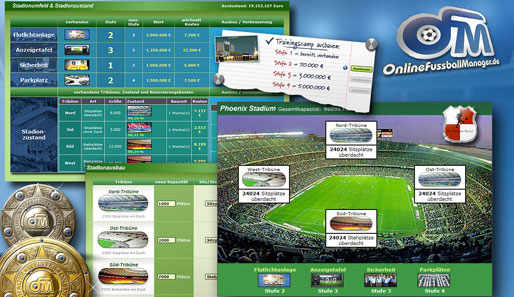 Der Stadion-Ausbau ist beim OnlineFussballManager eine Aufgabe, die nicht zu vernachlässigen ist.