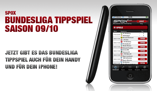 Sei jetzt auch mit dem Handy oder iPhone beim SPOX-Bundesliga-Tippspiel dabei