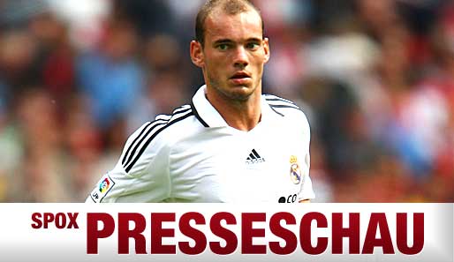 Spielt bei Real, wo es in der kommenden Saison eng werden könnte im Mittelfeld: Wesley Sneijder