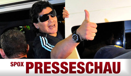 Maradona (hier bei einem Auftritt in Johannesburg) legte sich in München mit einem Fan an