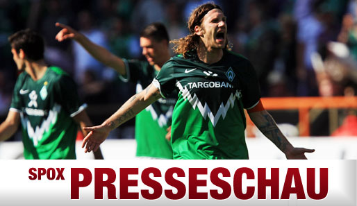 Nach seinem Ausgleich gegen den VfB Stuttgart drehte Bremens Torsten Frings richtig auf