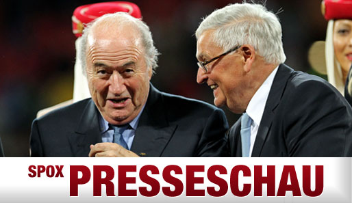 FIFA-Boss Sepp Blatter und DFB-Präsident Theo Zwanziger verstehen sich prächtig