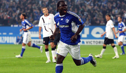 Gerald Asamoah erzielte für Schalke den vorentscheidenden 1:0-Führungstreffer