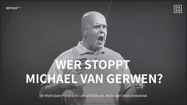 Der World Grand Prix of Darts Live und auf Abruf auf DAZN.com