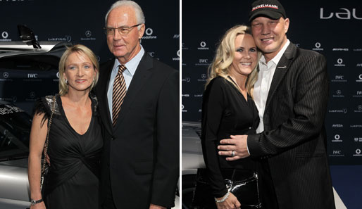 … Franz Beckenbauer mit Ehefrau Heidi und Axel Schulz mit seiner Gattin Patricia