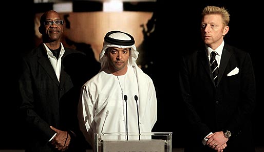 Gemeinsam mit Boris Becker verleiht Laureus-Vorsitzender Edwin Moses (l.) jährlich die begehrten World Sports Awards