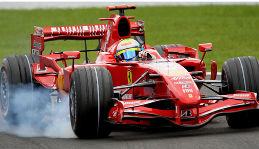 Trotz vollstem Einsatz musste Ferrari-Pilot Felipe Massa am Ende seinem Teamkollegen Kimi Räikkönen den Vortritt lassen