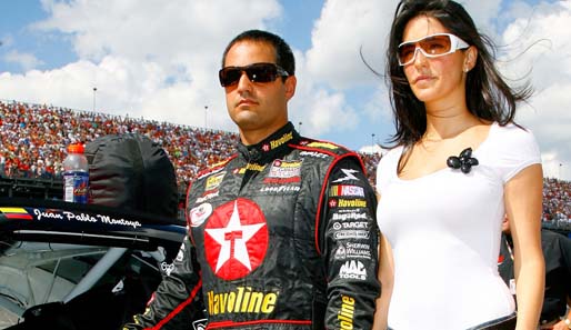 Und noch ein Formel-1-Ehemaliger: Juan Pablo Montoya mit Frau