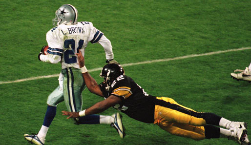Super Bowl XXX: Larry Brown wird beim Cowboys-Sieg über die Steelers nach zwei Interceptions als erster Cornerback zum MVP gewählt