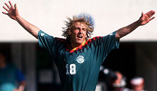 Beim Freundschaftsspiel 1994 durfte Jürgen Klinsmann einen 5:1-Kantersieg bejubeln.