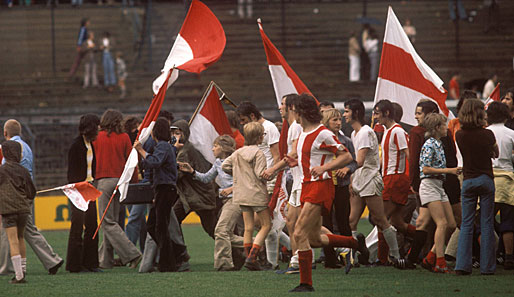 17. Juni 1973: Der größte Erfolg der Vereinsgeschichte ist geschafft. Die Fortuna feiert den Aufstieg in die Bundesliga