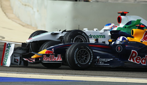 Mittelfeld-Chaos Teil II: Jenson Button und David Coulthard kommen sich ins Gehege