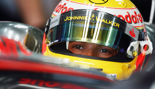 Dahinter: Lewis Hamilton (Bild) auf Rang vier - dicht gefolgt von seinem Teamkollegen Heikki Kovalainen und Kazuki Nakajima im zweiten Williams