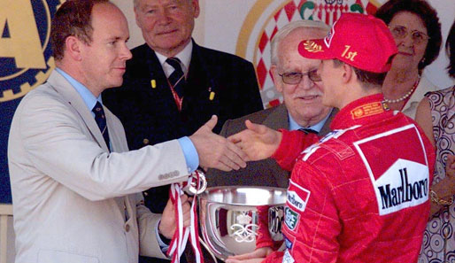 Michael Schumacher ließ sich von der Fürstenfamilie etwas dezenter gratulieren