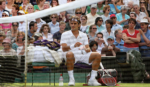 Der Bilderreigen vom 3. Tag schließt mit Roger Federer und einer Actionszene aus seinem Match gegen Robin Söderling