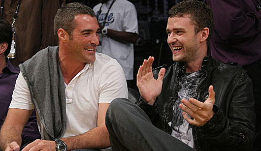 Auch Justin Timberlake (r.) hatte sichtilich Spaß