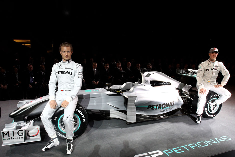 Ab 2010 ging Nico Rosberg mit Teamkollege Michael Schumacher für Mercedes an den Start