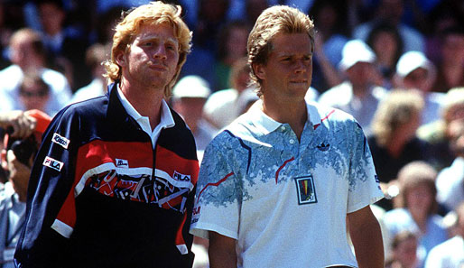 Weitere große Tennis-Duelle: Boris Becker und Stefan Edberg standen sich von 1988 bis 1990 drei Mal im Wimbledon-Finale gegenüber