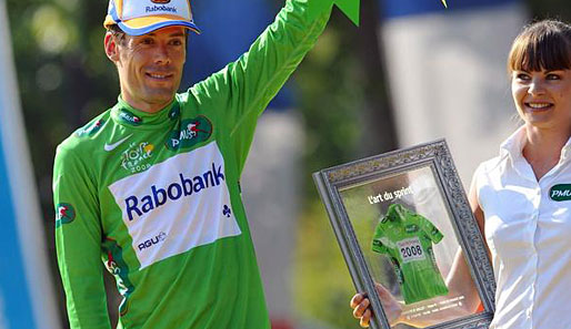 Das Grüne Trikot des besten Sprinters geht ebenfalls nach Spanien, an Oscar Freire
