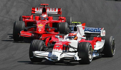 Timo Glock fuhr ein bärenstarkes Rennen und konnte sich am Ende sogar Räikkönen vom Leib halten