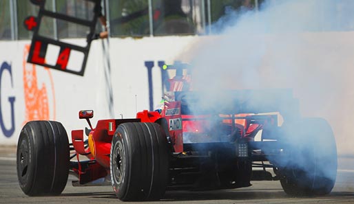 Mit seinem Ferrari kam Massa keinen Meter weiter