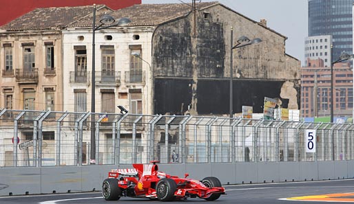 Kimi Räikkönen fuhr am schnellsten durch Valencias Straßen