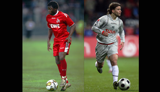 Die kleinsten Spieler der Liga: Wilfried Sanou (1. FC Köln) und Gaetan Krebs (Hannover 96), 1,65m