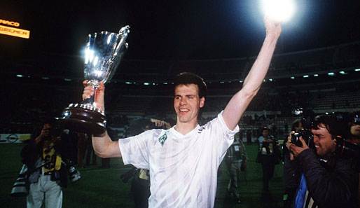 Der größte Erfolg: Europapokal der Pokalsieger 1992. In Lissabon siegte das Team von Otto Rehhagel mit 2:0 gegen den AS Monaco