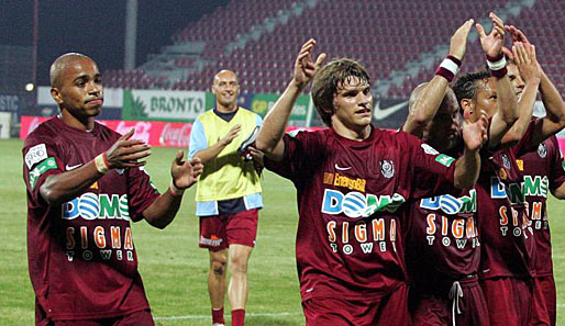 Platz 28: CFR Cluj. Gesamtwert: 28 Millionen Euro. Teuerster Spieler: Alvaro Pereira (ganz links): 2,9 Millionen Euro