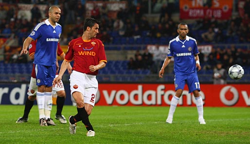 Die Roma erwischte gegen Chelsea einen Sahne-Tag. Christian Panucci erzielte die Führung