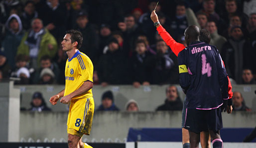 Girondins Bordeaux - FC Chelsea 1:1: Nach dem Ausgleichstreffer von Diarra sah Lampard die Gelb-Rote Karte