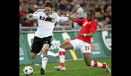 26.03.2008, SUI - GER 0:4: Im Testspiel gegen die Schweiz siegte das deutsche Team souverän mit 4:0