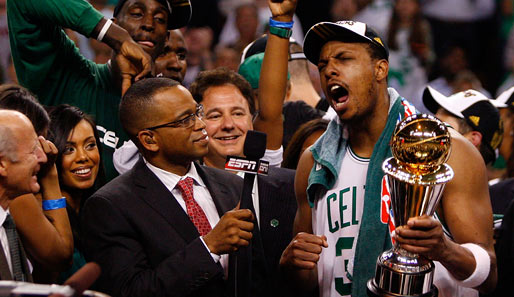 Die Nase vorn hatten am Schluss die Boston Celtics. Die Freude bei Superstar Paul Pierce war berauschend