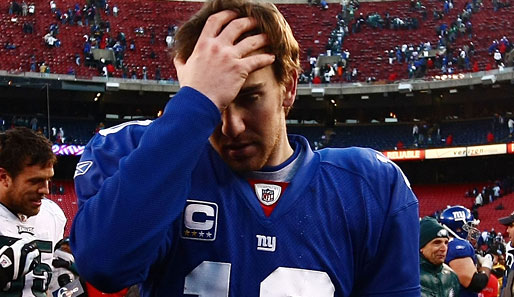 Giants-QB Eli Manning enttäuschte gegen die Eagles auf ganzer Linie