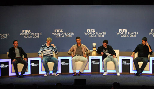 Vor der Preisverleihung gaben sich Ronaldo und die anderen Kandidaten in Zürich noch ganz cool