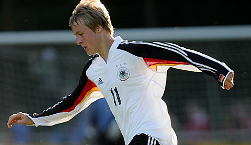 September 2006: Felix Kroos im Trikot des DFB. Für die U-16-Junioren erzielte der damals 15-Jährige in 9 Spielen 7 Tore