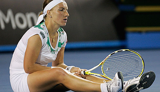 Auch Swetlana Kusnetsowa musste der Hitze im Spiel gegen Serena Williams Tribut zollen