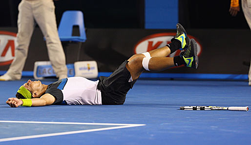 Das bessere Ende hatte Nadal für sich. So freut sich eine Nummer 1 über den Einzug ins Finale - dort wartet Roger Federer