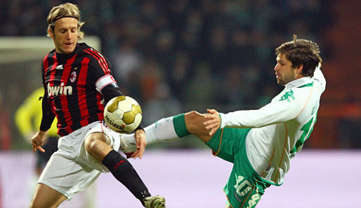 Werder Bremen - AC Mailand 1:1: Diego durfte erstmals seit dem Pokal-Achtefinale wieder für Werder auflaufen. In der Liga war er gesperrt